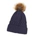 New Korean Style Women's Wool Knitted Hat Wholesale Autumn And Winter Warm Wool Ball Hat Thick Versatile Face Slimming Travel Hat_voghion.com