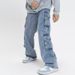 Men's Clothing Fashion Brand Workwear Men's Multi Pocket Heavyweight High Street Jeans Casual Pants Design Retro Spring And Autumn Pants Blue_voghion.com