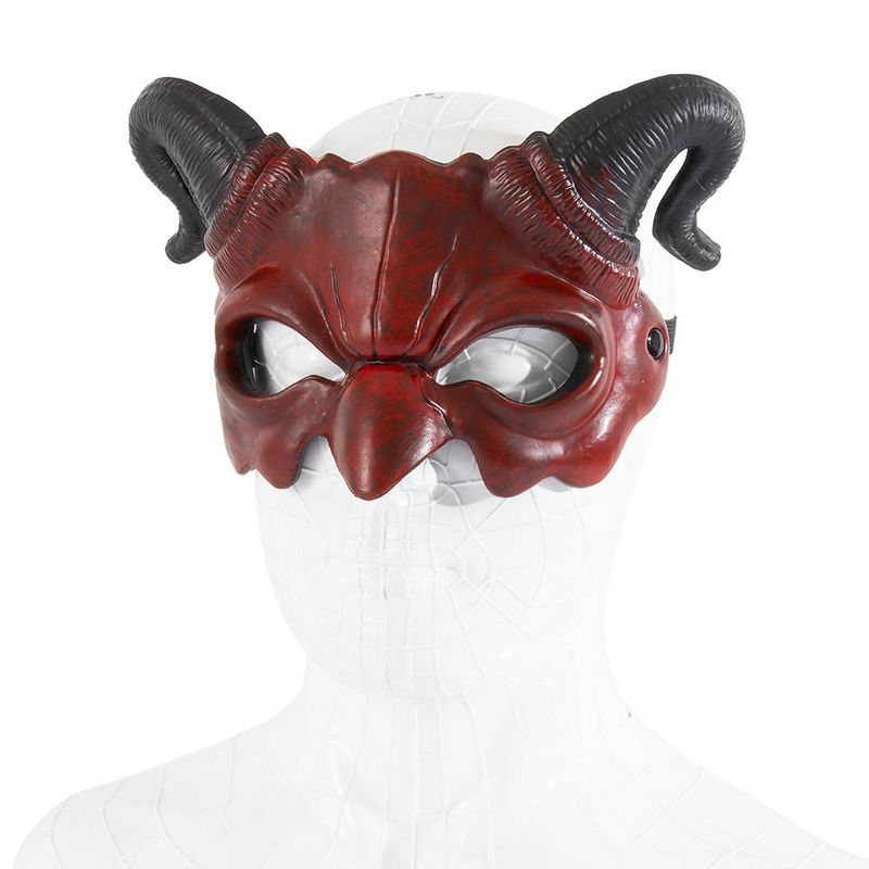 Upgrade The RP Devil Mask Halloween Carnival Party With A Half-face Devil Mask Cosplay Masquerade Ball Prop_voghion.com