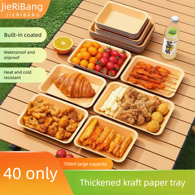 Premium Kraft Paper Plates - Heavy-Duty, Leak-Resistant & Eco-Friendly For Parties & Picnics​_voghion.com