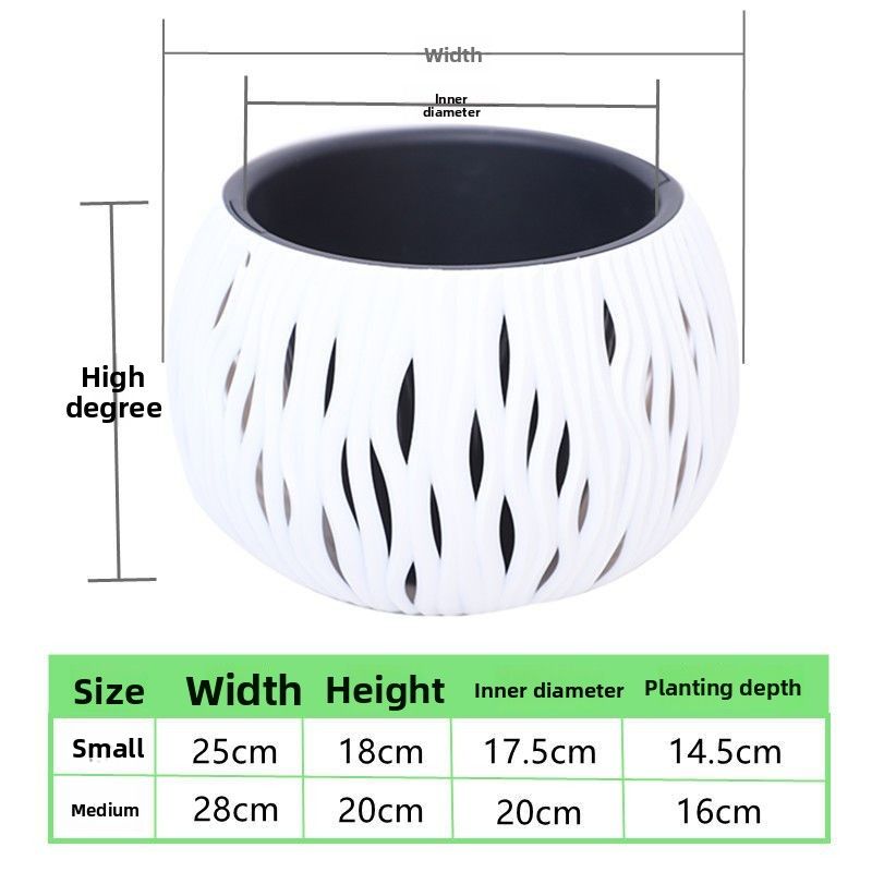 Creative Hollow Desktop High-end Flower Basket For Chlorophytum, Pothos, Ivy, Double-layer Leak-proof Hanging Pot_voghion.com