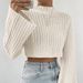 Women's fashion turtleneck sweater with flared sleeves_voghion.com