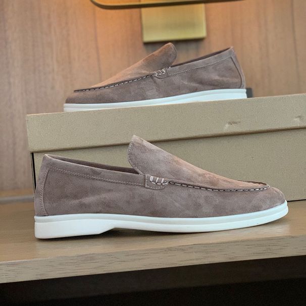 Damen 2023 Neue Leder Flache Unterseite Lazy Casual Vielseitige Le Fu Damen Britische Single Herrenschuhe_voghion.com