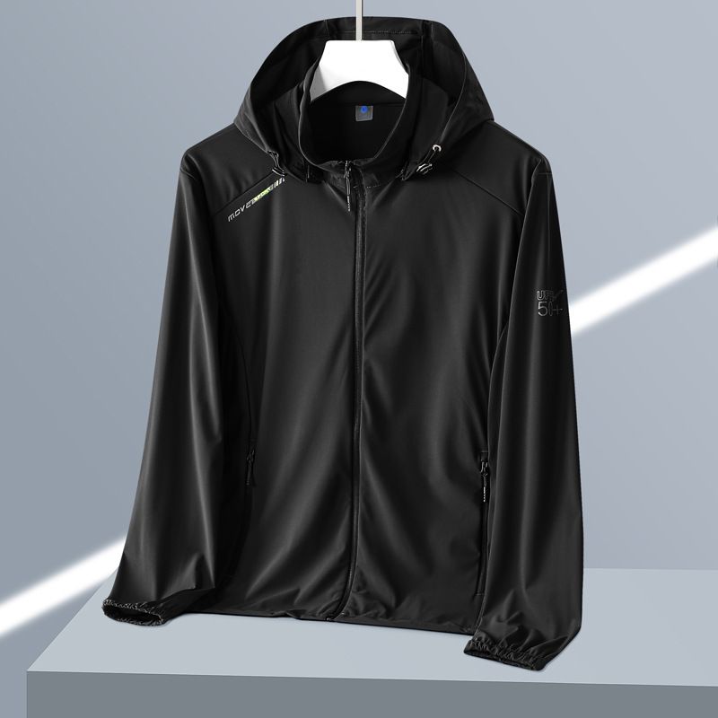 Ice silk for men's summer ultra-thin sun protection UPF50+men's and women's UV resistant skin clothing ice jacket_voghion.com
