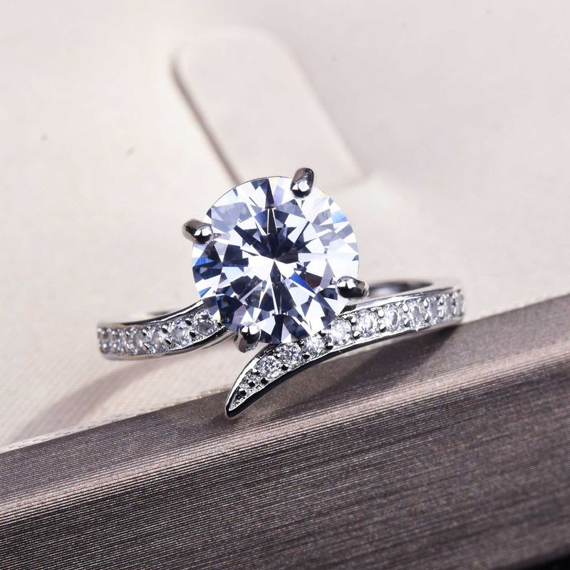 Damen Moissanite Band Live PT950 High Carbon Diamant Zirkon Herz und Pfeil Ehering Internet Celebrity_voghion.com