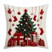Christmas New Linen Plush Cartoon Snowman Print Pillowcase Decoration Sofa Cushion Pillowcase_voghion.com