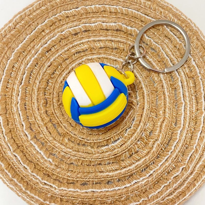 Minkštos gumos krepšinio futbolo futbolo teniso lėlės raktų pakabukas mokinio mokyklinės kuprinės asmenybės pakabukas, maža dovana_voghion.com