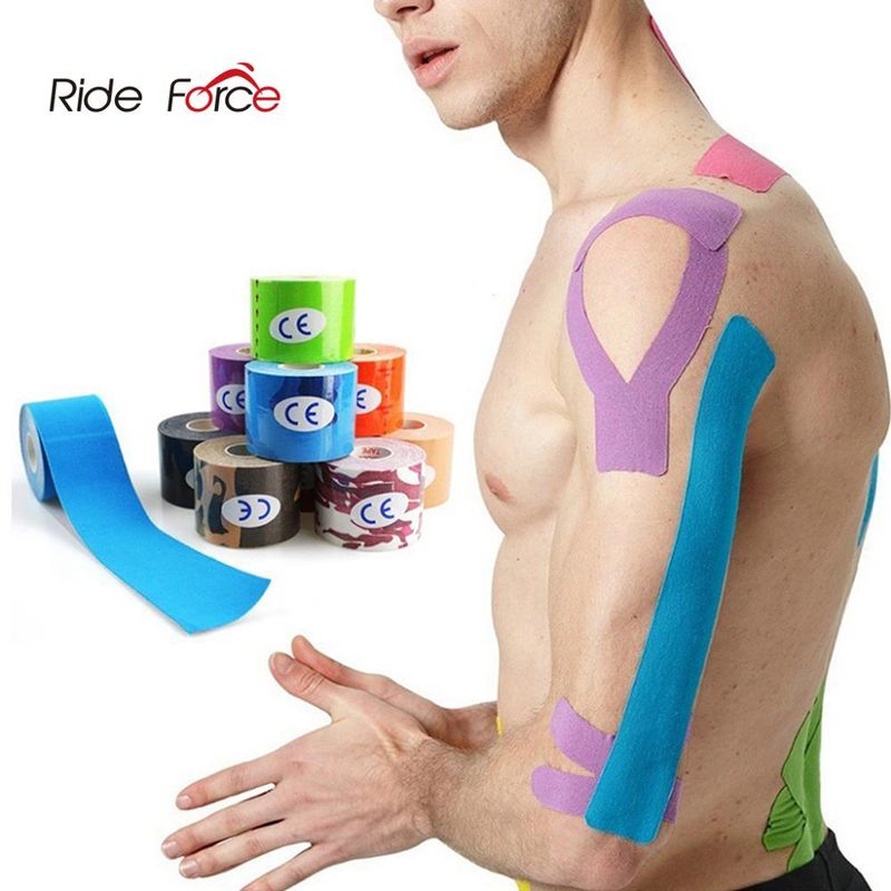 2 Size Elastic Kinesiology Tape Athletic Recovery Sports Safety Muscle Pain Relief Knee Pads Support Gym Fiess Bandage_voghion.com