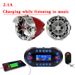 DC12V 30W Motorcycle Wireless Bluetooth Speaker With Display Support Bluetooth Hands-free, TF Card, FM Radio, Phone Charging_voghion.com