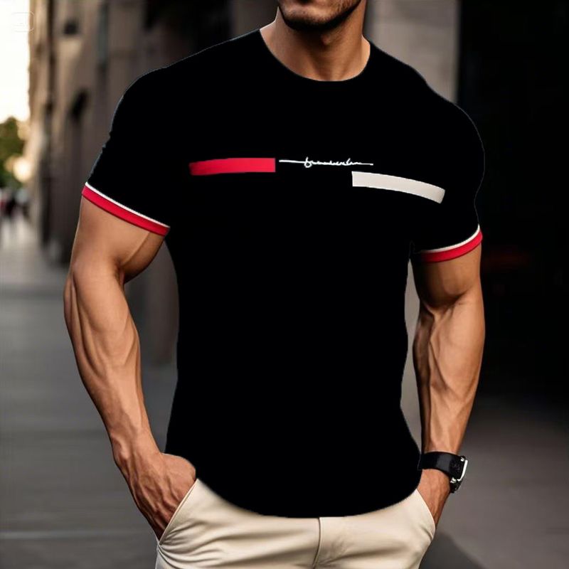 Men's Clothing American Printing Summer Printing Short Sleeve Casual Sports T Shirt Men's 3D Digital Clothing_voghion.com