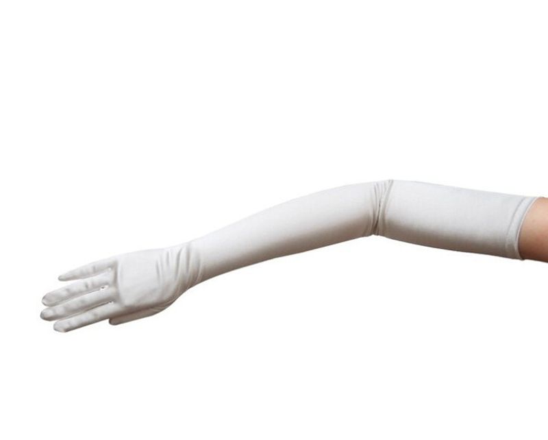 Luvas de casamento de cetim feminino luvas de etiqueta luvas de noiva sexy luvas de desempenho de jantar_voghion.com