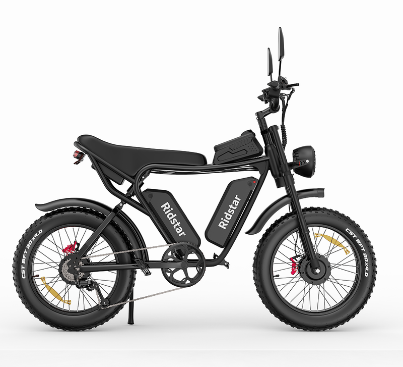 Terensko električno kolo Ridstar Q20 Pro 2*1000 W 52 V 20 AH Dvojna baterija 55 km/h Največja hitrost 288 km Največji doseg Dvojna hidravlična kolutna zavora_voghion.com