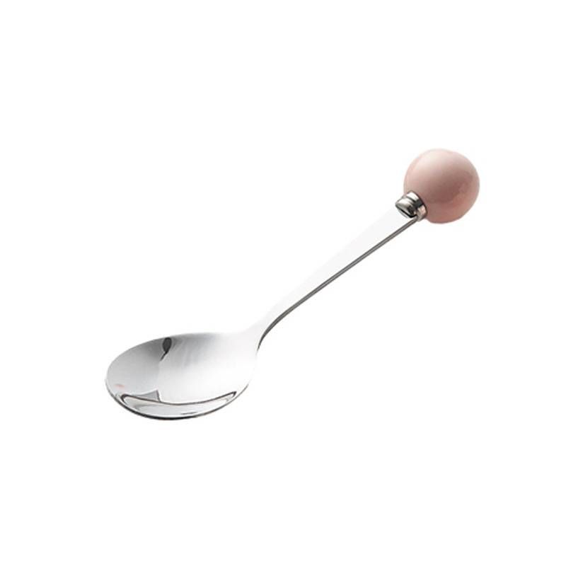 Jingde Zhen Creamy Style Ceramic Blossom Pink Pearl Fruit Fork Set - High-Value Fruit Picks, Perfect Home Decor, Coffee Table Storage Tube_voghion.com