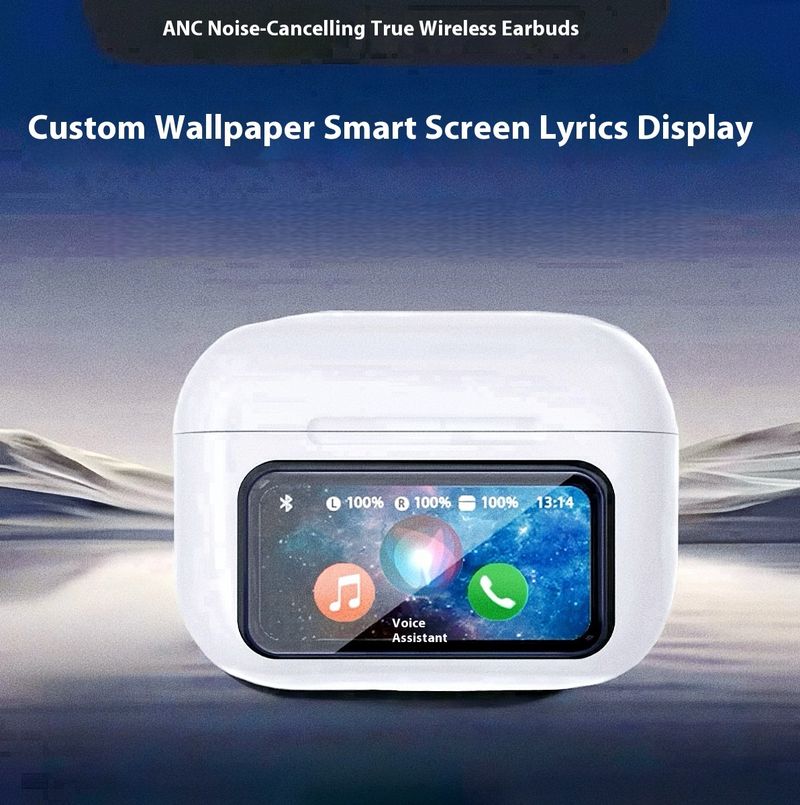 A9PRO Wireless Bluetooth Earbuds With ANC, Color Display, 8H Playtime, Low Latency Gaming Mode, NFC & App Control_voghion.com