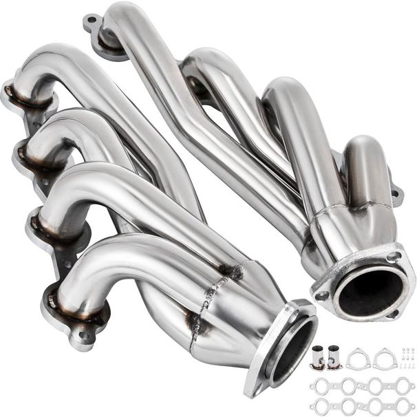 Exhaust Header Set 1 5/8' Exhaust Turbo Headers, Stainless Steel Exhaust Manifold Headers, Shorty Engine Conversion LS Swap Exhaust Headers For Che_voghion.com