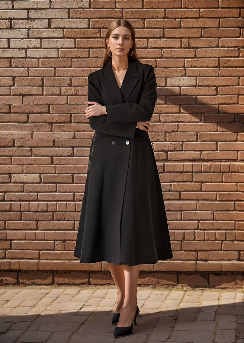 Women's Clothing Autumn And Winter New Woolen Coat For Women, Knee Length Thickened Large Size Suit Collar, Super Long Slim Fit Coat_voghion.com