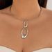 Set di gioielli in metallo freddo minimalista con girocollo aperto a bocca aperta personalizzato da donna_voghion.com
