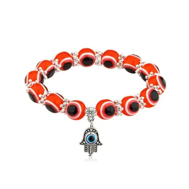 Evil Eye Perlen Strang Armbänder Fatima Hand Charm Perlenarmband Türkischer Glücksschutz Perlenschmuck Tropfen_voghion.com