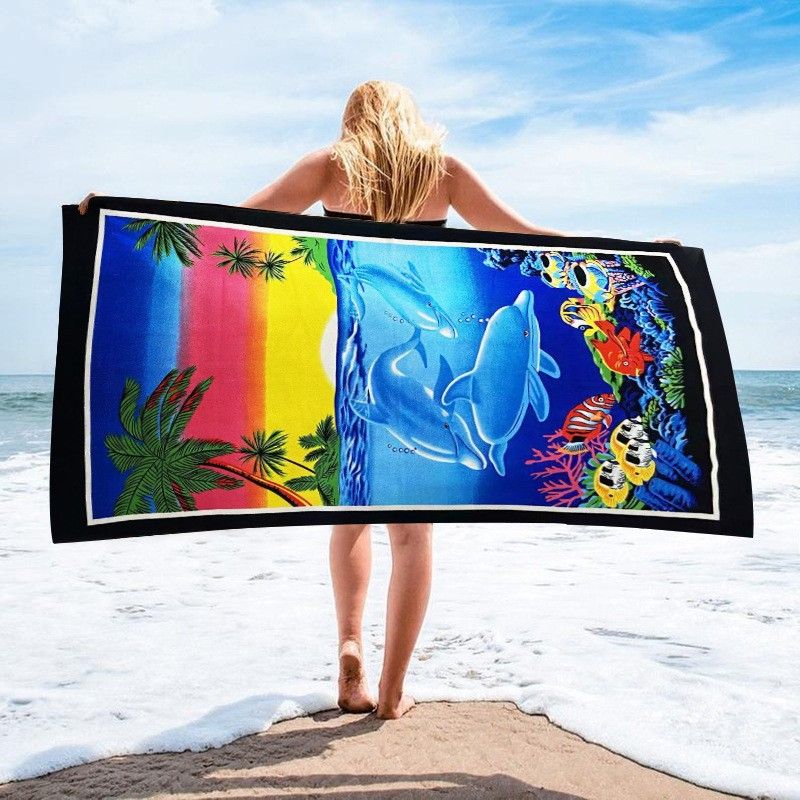 Sandfreies Strandtuch aus Mikrofaser, dünn, schnelltrocknend, super saugfähig, leichte Handtücher für Reisen, Sport, Pool, Schwimmen, Bad, Camping, Yoga_voghion.com