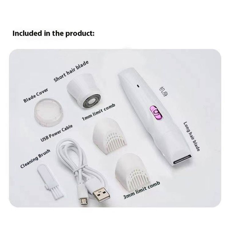 Recortadora de vello eléctrica KOMANSI V-818A para mujer: afeitadora recargable por USB sin dolor para bikini, axilas, piernas y cuerpo completo, impermeable y portátil._voghion.com