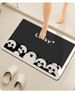 New Lucky Panda Soft Diatom Mud Mat Foot Mat Absorbent Non-slip Toilet Sink Bathroom Quick Dry (size :45*70cm)_voghion.com