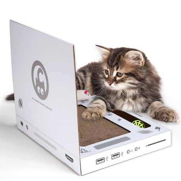 Laptop Spielkonsole Butler Computer Form Kreative Internet Promi Katze Scratchi Bord Verschleiß-Beständig Und_voghion.com
