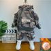 Drenge Babytøj Sæt Efterår og Vinter Nye børnehætte fortykkede Camo sweaterbukser 2-delt sæt_voghion.com