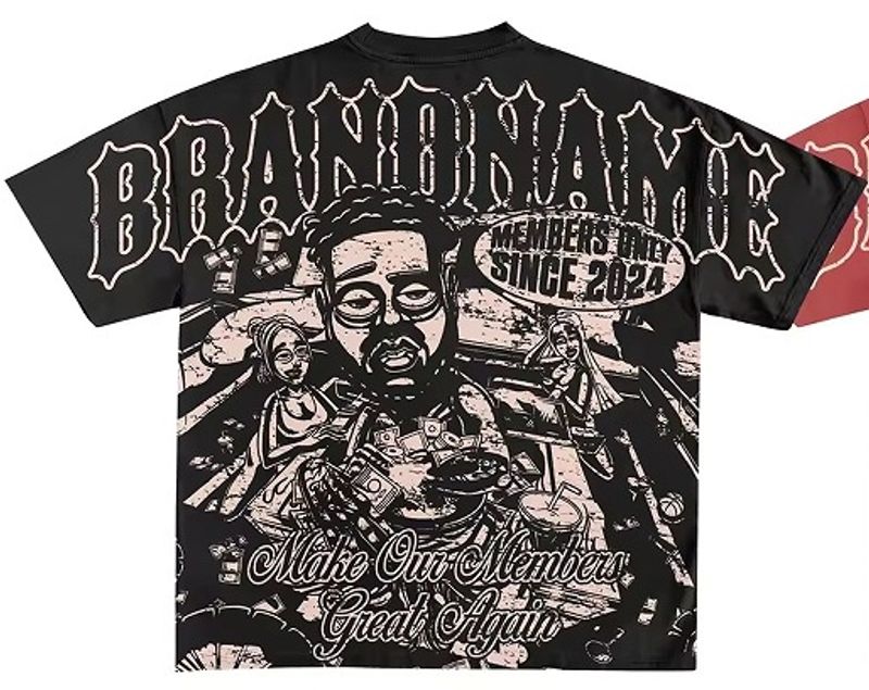 Männerkleeder T-Shirt Männer Hip Hop Gothic Groussmuster Drock Punk Kuerzärm Casual T-Shirt_voghion.com