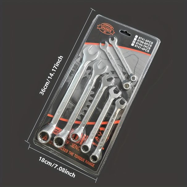 Professional Dual-End Flare Nut Wrench Set For Brake Lines, Automotive & Industrial Use, Chrome Vanadium Steel, Anti-Slip Design_voghion.com