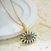 Fashion, Simple Personality, Hip Hop Style, Colorful Enamel Plated Gold Devil Eye Pendant Jewelry_voghion.com