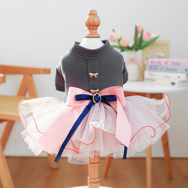 Haustier Kleidung Hund Katze Bekleidung Puffy Blue Galaxy Hochzeitskleid_voghion.com