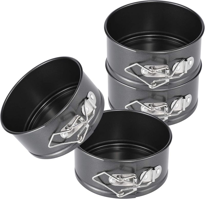 BakeWare Haven Springform Pan Set Of 3 Non-stick Leakproof Round Cake Pan Set Includes 3 Pieces 6" 8" 10"_voghion.com