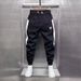 2023 New Men's Striped Casual Pants Tie-in Hip Hoodies Spring And Autumn Haren Handsome Sports Youth_voghion.com