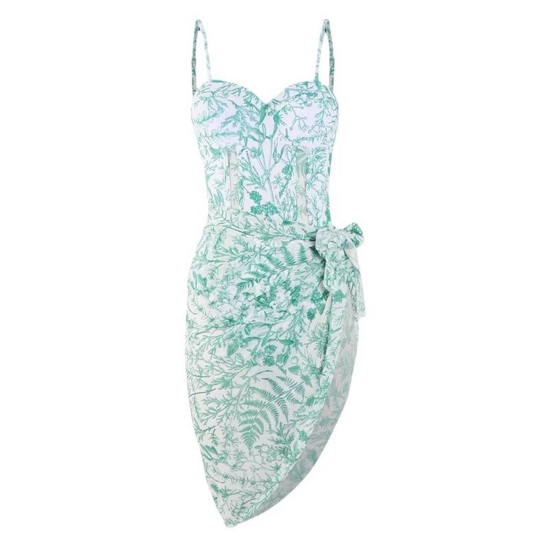 Costume intero conservatore europeo e americano, gonna in rete, gonna casual in due pezzi, coppa rigida con supporto in acciaio, costume da bagno da donna_voghion.com