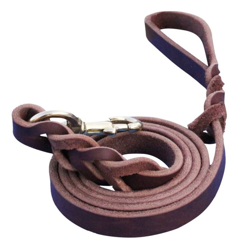 Pet Outing Cowhide Towing Leash Dog Training Harness_voghion.com