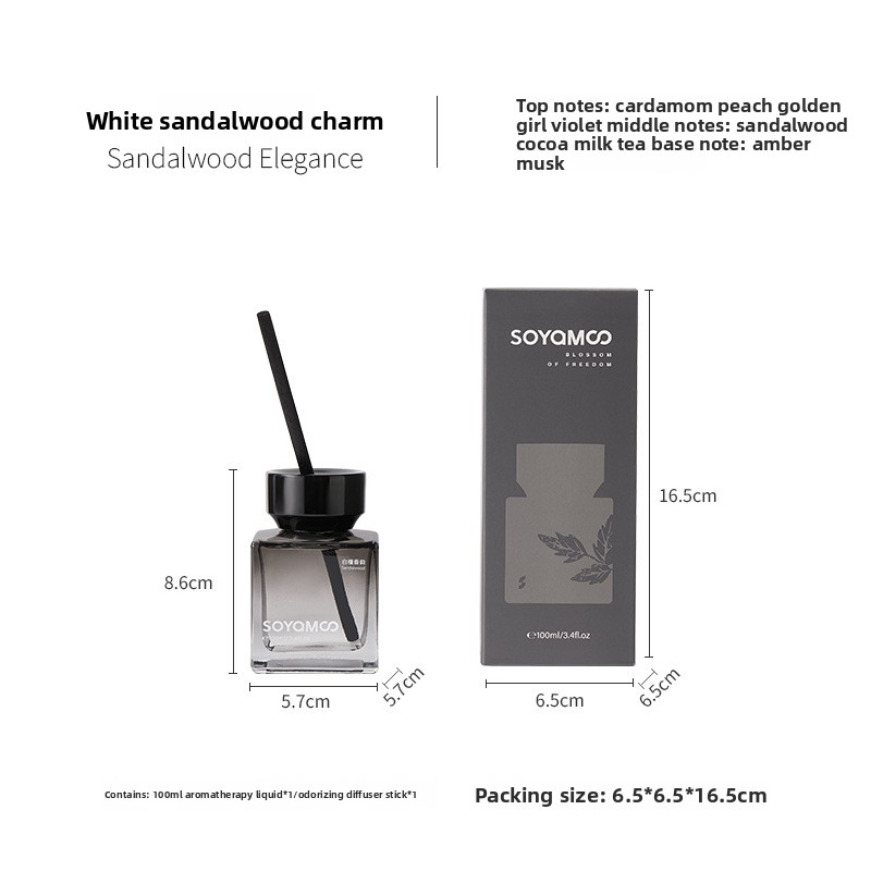 Diffusore di fragranze Premium - Aromaterapia senza fiamma da 100 ml per casa e hotel, profumo di lunga durata al tè Zen / Brezza di giada / Sandalo_voghion.com