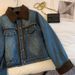 Women's Winter Lambswool-Lined Denim Jacket – Korean Oversized Style, Thickened Cotton Padding (S-2XL, Weight-Based Sizing)_voghion.com
