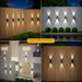 Solar Wall Wash Lights, Outdoor Waterproof Garden Landscape Spotlights For Villa Fence Decor, 2LED Plastic Lens With Warm & White Light_voghion.com