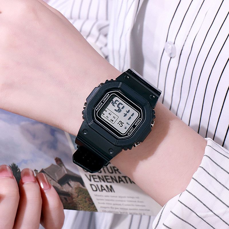 Trendy Girls' Waterproof Sports Watch – Luminous Mechanical Alarm Clock For Students_voghion.com