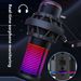 Microfono a condensatore USB da gioco con supporto antiurto, filtro anti-pop, controllo del guadagno, RGB per giochi, streaming, podcasting_voghion.com