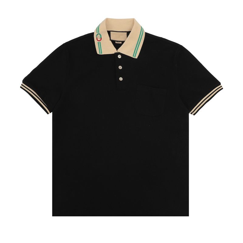 Correct Version Of 2025 Boutique G Home Polo Short Sleeved Collar Double G Rope Embroidery Short Sleeved Casual Fashion All Match Good Looking_voghion.com