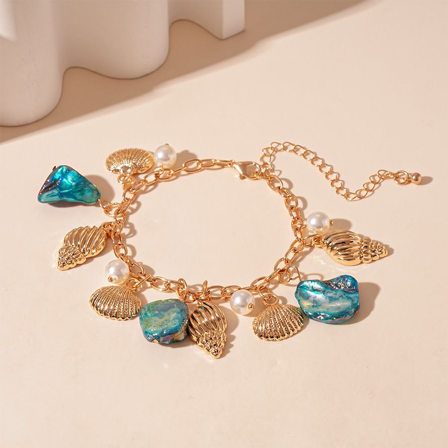 Strandvakantie stijl parel schelp armband unieke niche elegante high-end gevoel dames sieraden_voghion.com