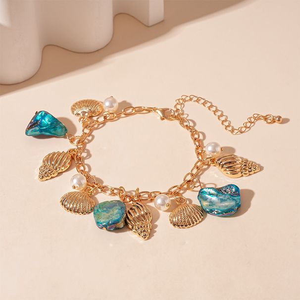 Strandvakantie stijl parel schelp armband unieke niche elegante high-end gevoel dames sieraden_voghion.com