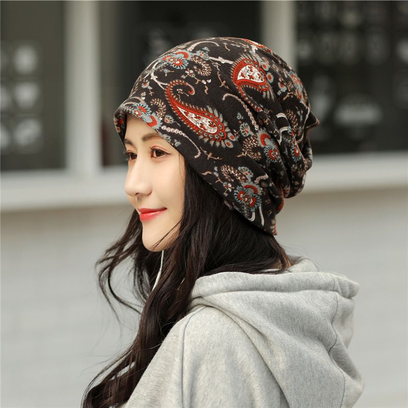 Women's Autumn/Winter Headband Fashion Pullover Korean Edition Trendy Multi use Scarf Sleeping Warm Moonlight Hat_voghion.com