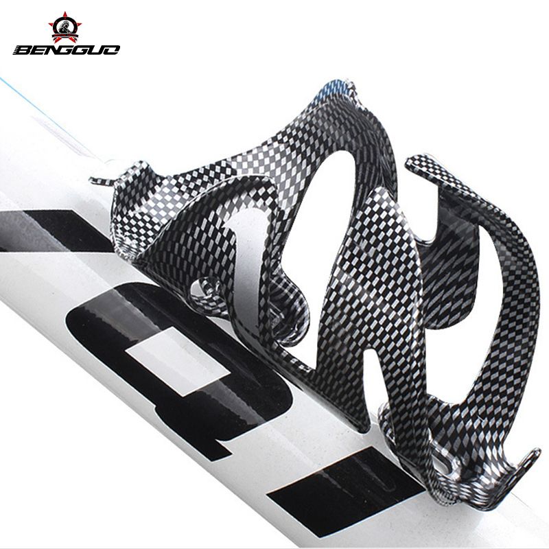 Second generation fiberglass carbon patterned holder, mountain bike bicycle water bottle holder_voghion.com