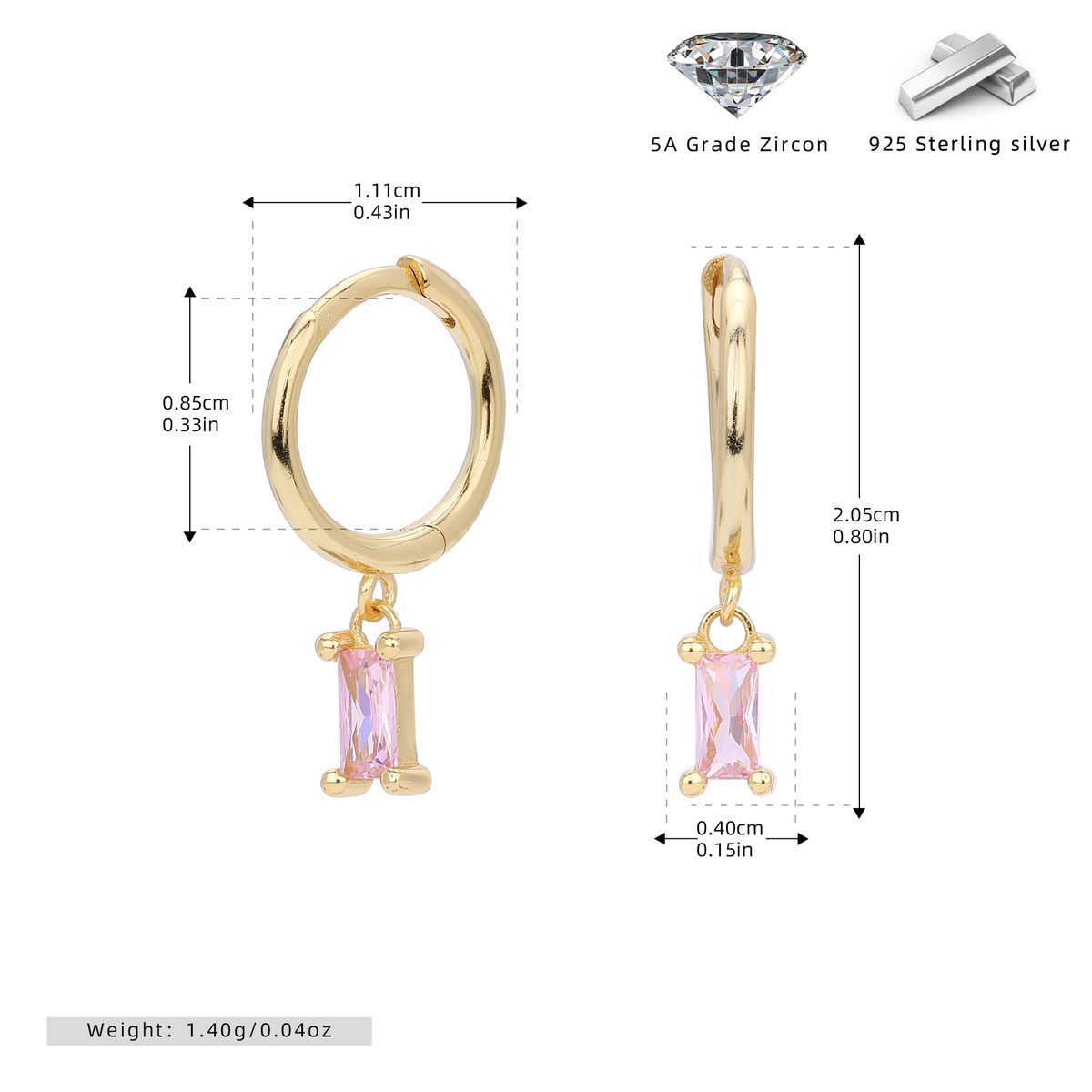 Orecchini a cerchio geometrici da donna in argento sterling S925 con design colorato ispirato alla dopamina, dichiarazione di moda minimalista e unica_voghion.com