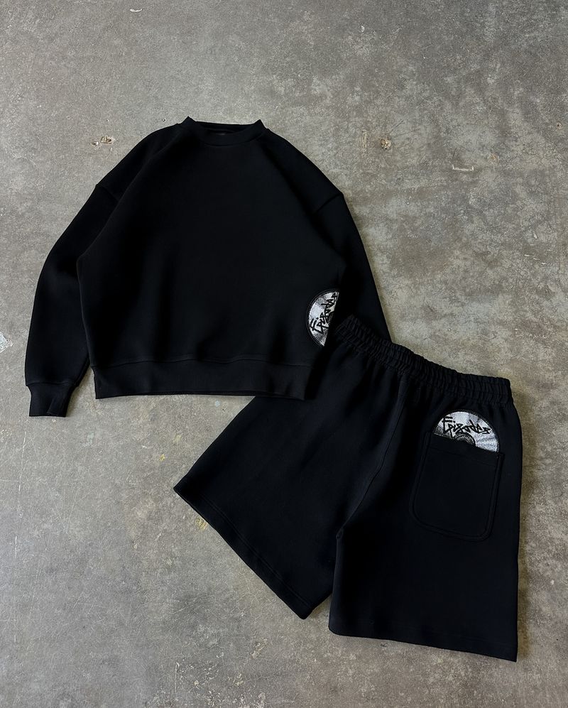 Men's Clothing Versatile Creative Design Record Embroidery Pattern Autumn Bottoming Simple Pullover Top_voghion.com