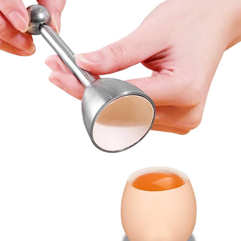 Roestvrijstalen eieropener hotel restaurant keuken bakgadgets kleefrijst ei Franse schelp opener_voghion.com