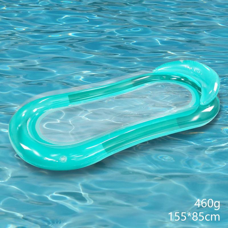 Aufblasbarer Pool-Liegestuhl, extra breites PVC-Schwimmbett mit verstellbarer Rückenlehne für Erwachsene, Entspannung am Strand und See_voghion.com