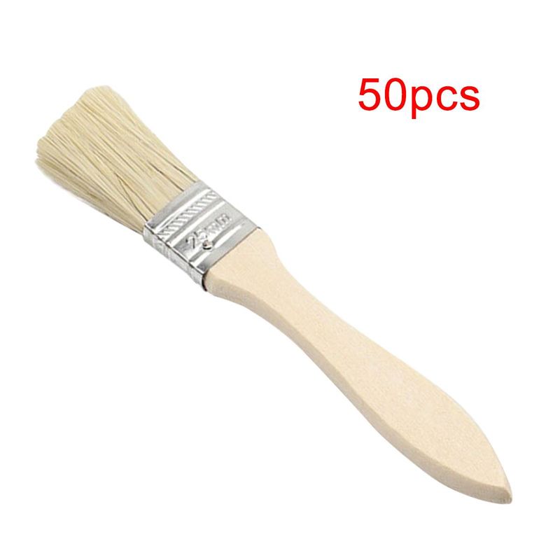 50Pcs50Pcs Farbe Mit Holzgriff Pinsel Für Wand Und Möbel Farbe Farbe Leicht Zu Reinigen Holz Reinigung Pinsel_voghion.com